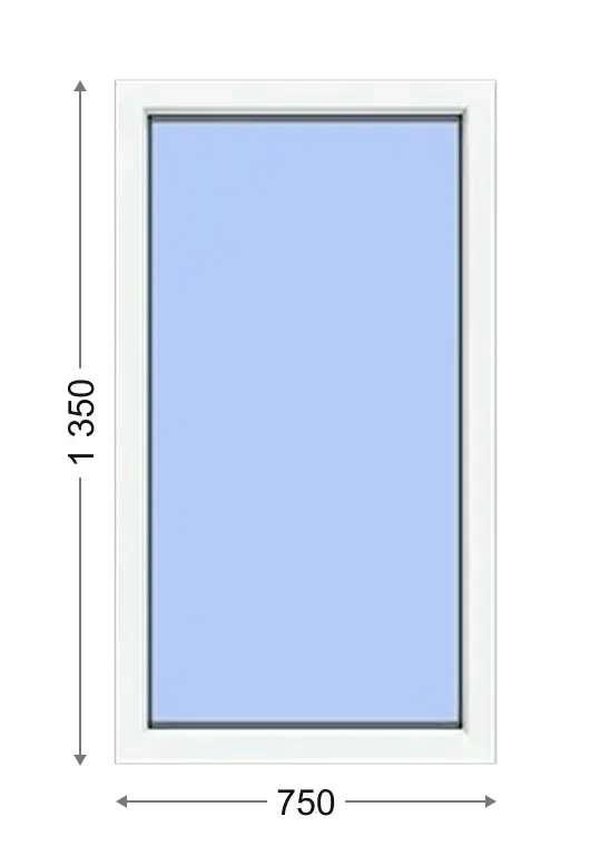 ціна на металопластикове вікно в Києві 750х1350